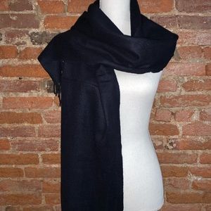 NWT J Crew Solid Dark Navy 100% Cashmere Scarf